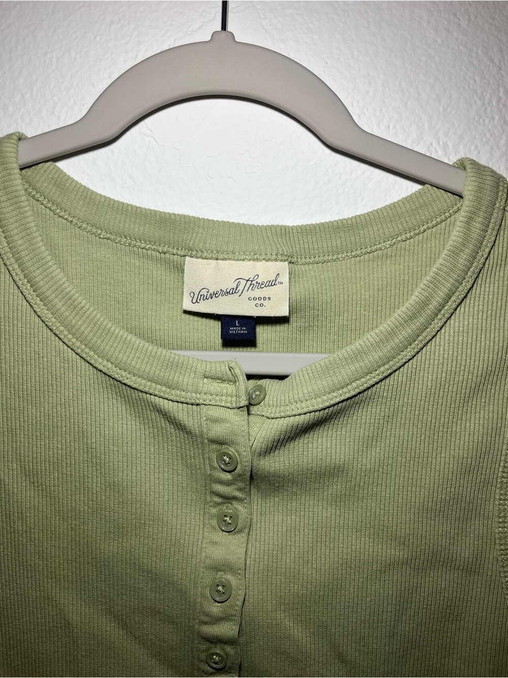 Universal Thread Henley Tank Sage Green - Picture 2 of 6